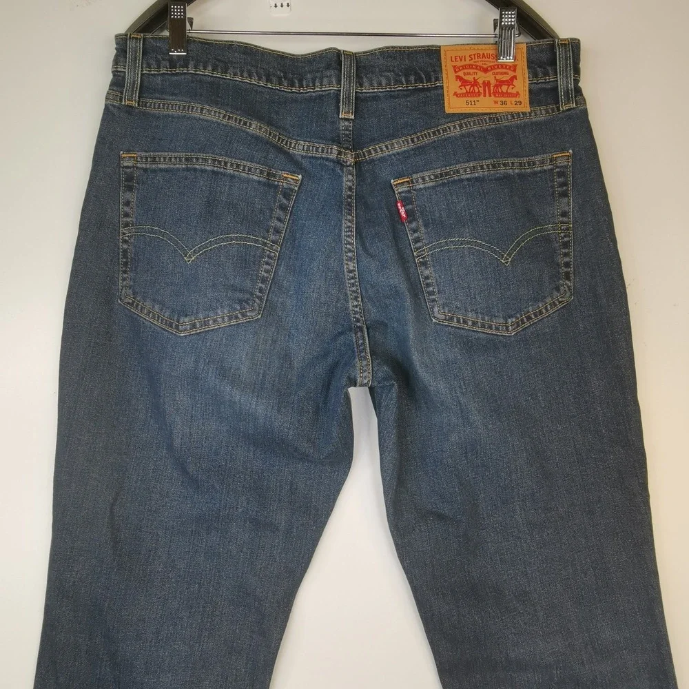 Levi's 511 Jeans Blue Denim Pants Men's Size 36x29